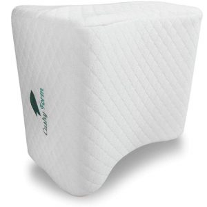 Cushy Form Knee Pillow Memory Foam For Side & Back Sleepers